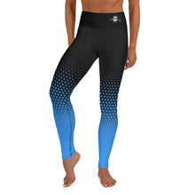 Load image into Gallery viewer, Diamond Blue-Fade High-Waist Leggings (Black)