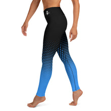 Load image into Gallery viewer, Diamond Blue-Fade High-Waist Leggings (Black)