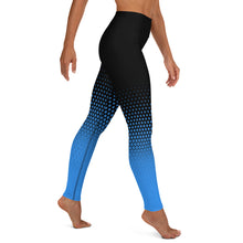 Load image into Gallery viewer, Diamond Blue-Fade High-Waist Leggings (Black)