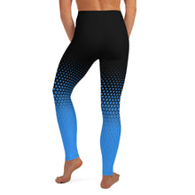 Load image into Gallery viewer, Diamond Blue-Fade High-Waist Leggings (Black)